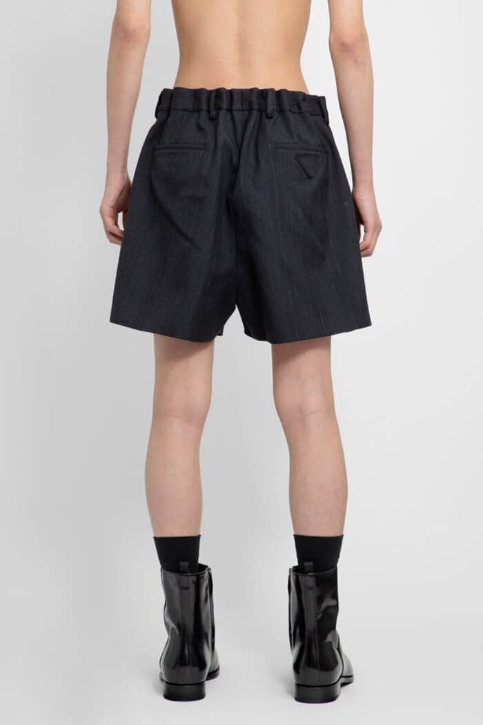 PRADA Wool Pinstriped Shorts