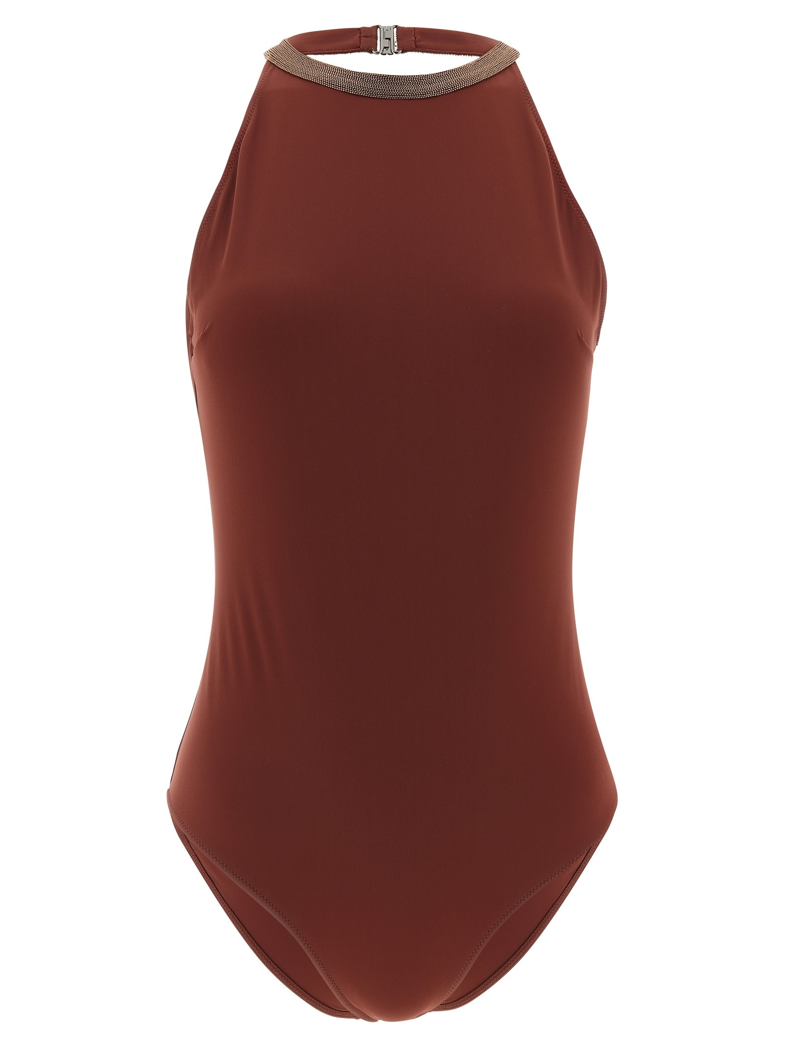 Brunello Cucinelli 'Precious Collar' One-piece Swimsuit