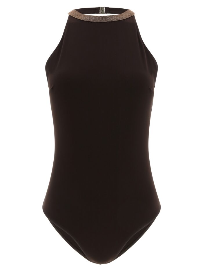 brunello cucinelli 'precious collar' one piece swimsuit Brunello Cucinelli 'Precious Collar' One-piece Swimsuit