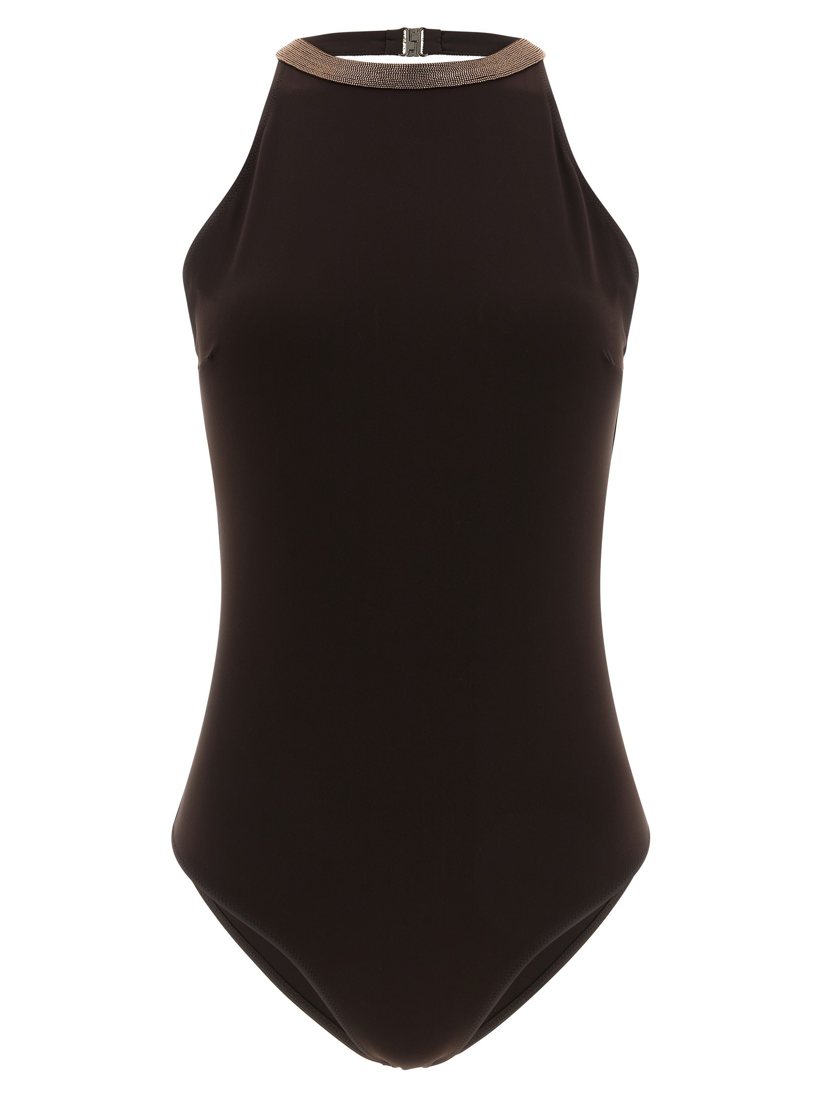 Brunello Cucinelli 'Precious Collar' One-piece Swimsuit