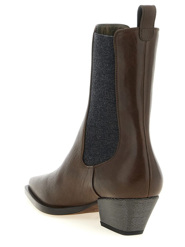 Brunello Cucinelli 'Precious Heel' Ankle Boots