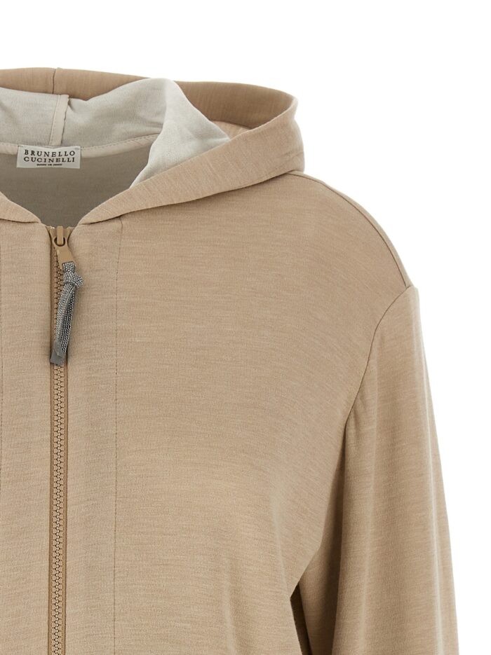 Brunello Cucinelli 'Precious Zipper Pull' Hoodie