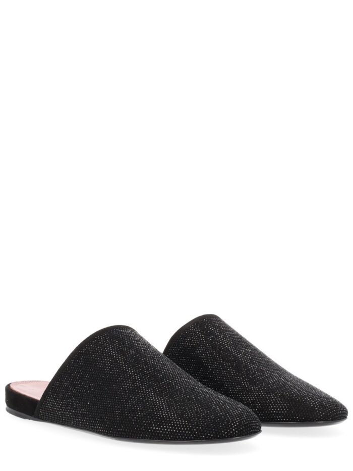 Premiata LEATHER SLIPPER WITH RHINESTONES