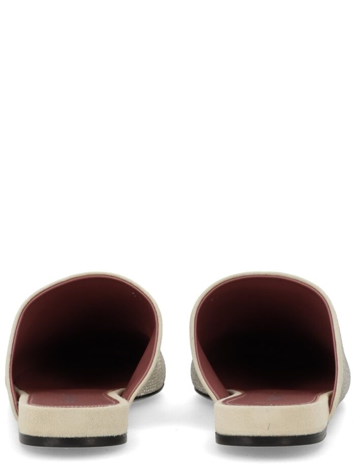 Premiata LEATHER SLIPPER WITH RHINESTONES