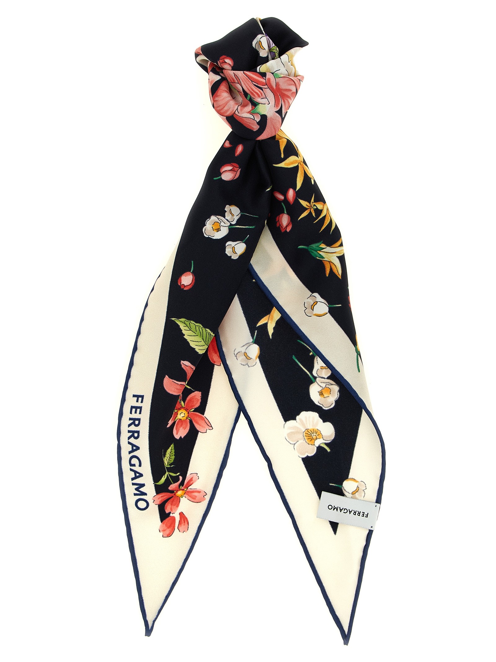 Ferragamo 'Primavera' Print Diamond Scarf
