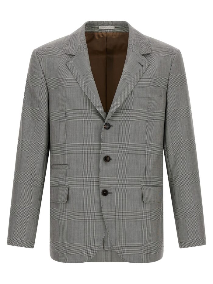 brunello cucinelli prince of wales blazer Brunello Cucinelli Prince Of Wales Blazer