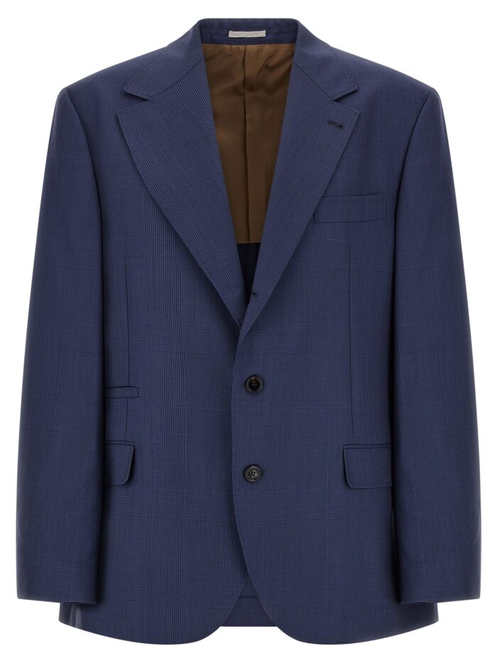 brunello cucinelli prince of wales blazer Brunello Cucinelli Prince Of Wales Blazer