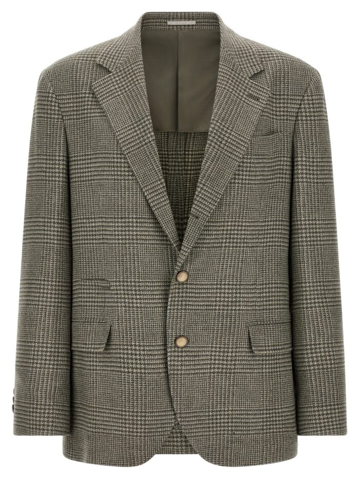 brunello cucinelli prince of wales blazer Brunello Cucinelli Prince Of Wales Blazer