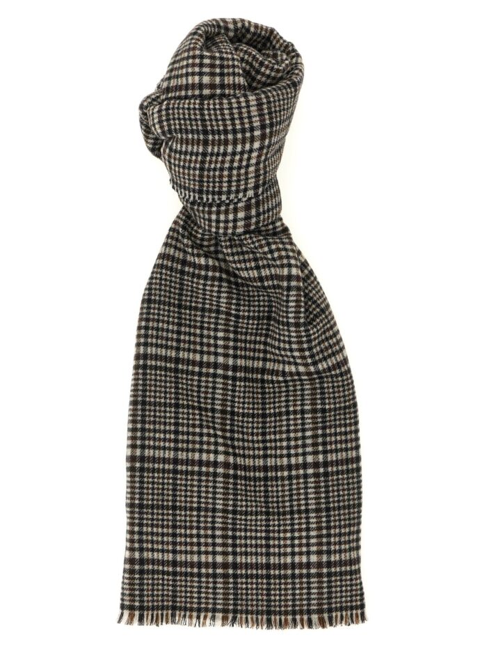 brunello cucinelli prince of wales cashmere scarf Brunello Cucinelli Prince Of Wales Cashmere Scarf