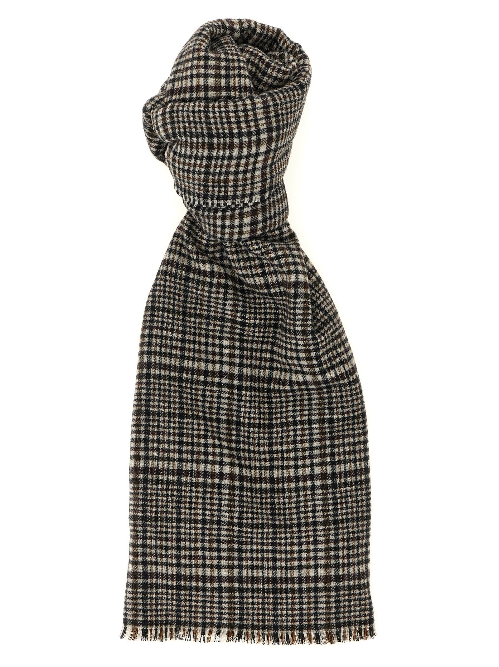 Brunello Cucinelli Prince Of Wales Cashmere Scarf