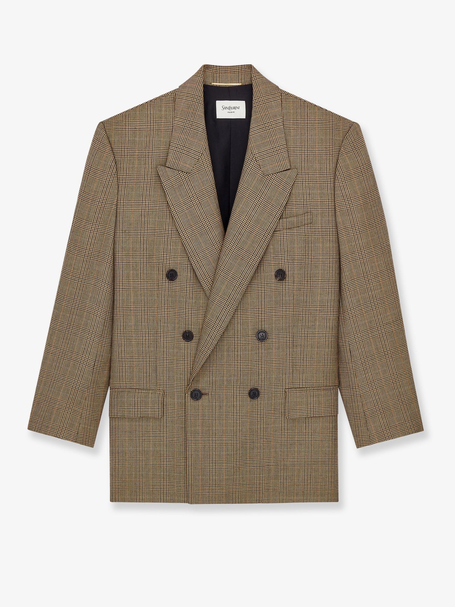 Saint Laurent Prince-of-Wales Certified Wool Blazer
