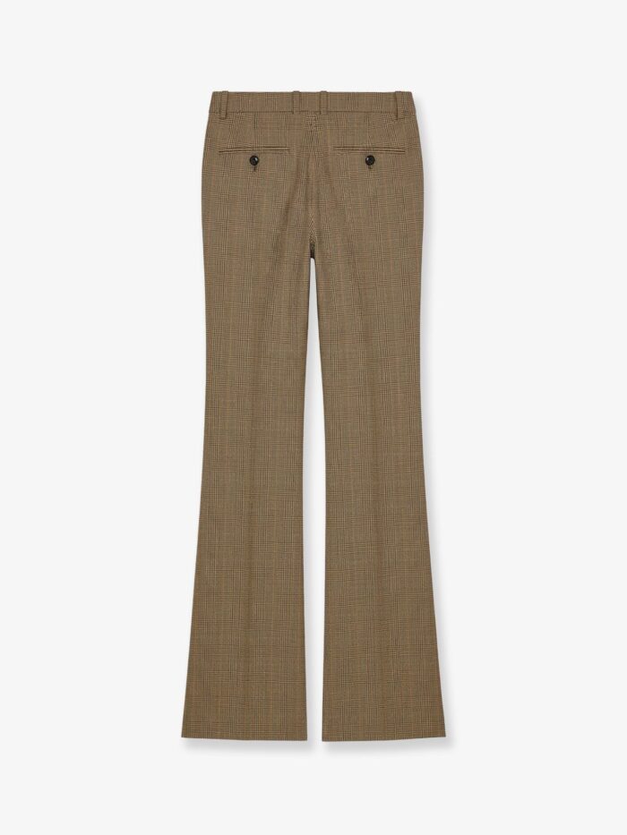 Saint Laurent Prince Of Wales Certified Wool Trousers