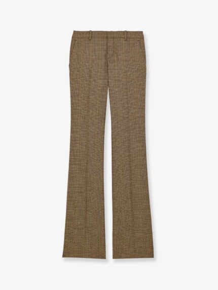 Saint Laurent Prince Of Wales Certified Wool Trousers
