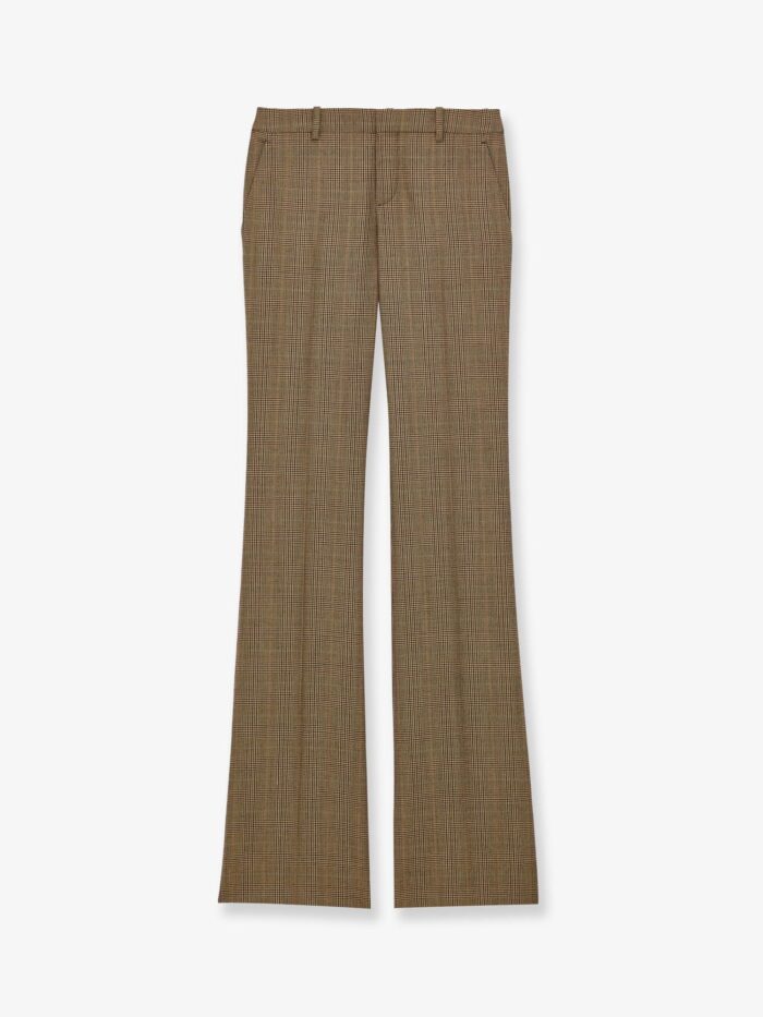 saint laurent prince of wales certified wool trousers Saint Laurent Prince Of Wales Certified Wool Trousers