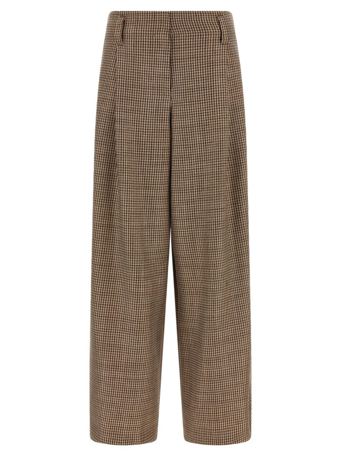 brunello cucinelli prince of wales lamé pants Brunello Cucinelli Prince Of Wales Lamé Pants