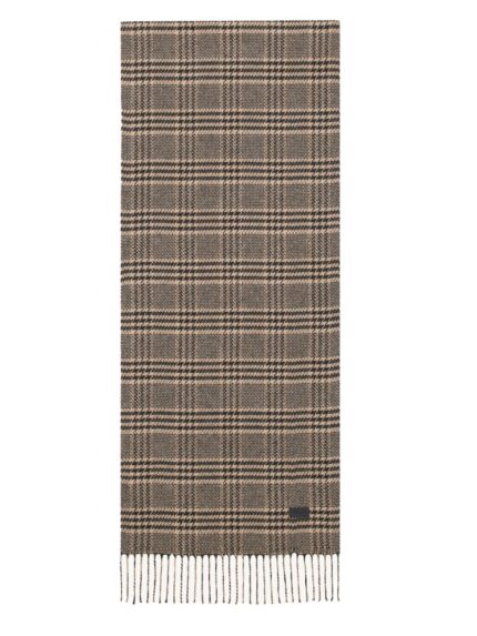 Saint Laurent Prince Of Wales Pattern Silk Scarf
