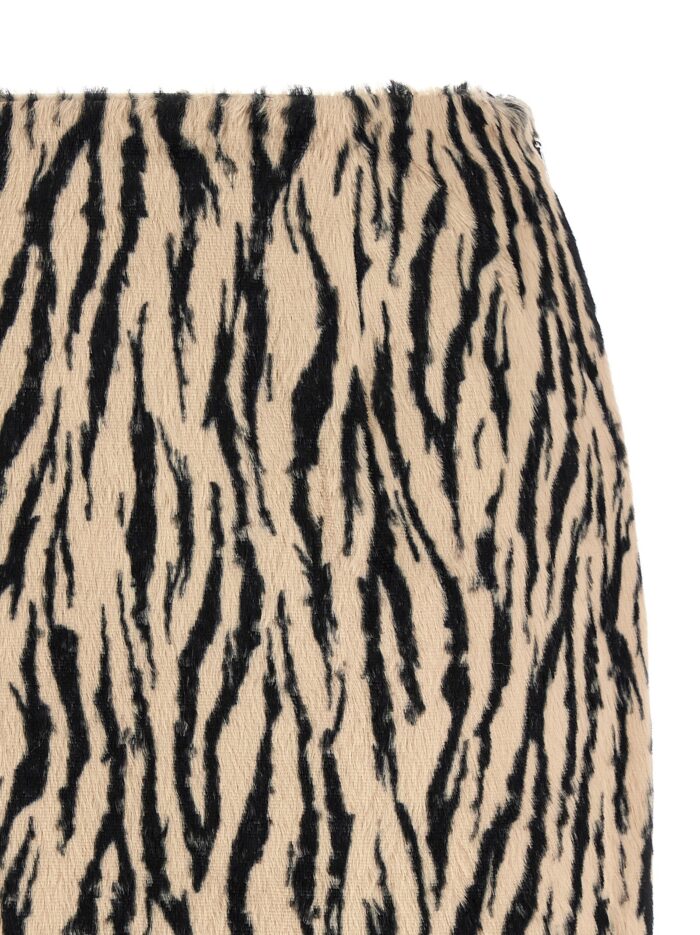 ROTATE BIRGER CHRISTENSEN 'Printed Faux Fur' Skirt