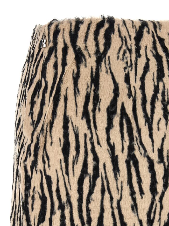 ROTATE BIRGER CHRISTENSEN 'Printed Faux Fur' Skirt