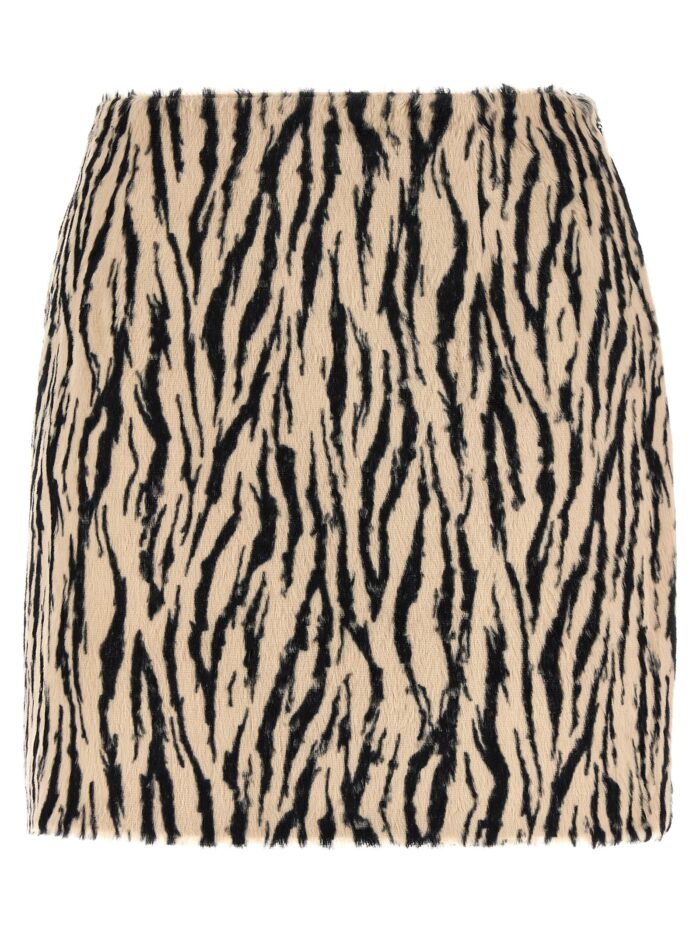 rotate birger christensen 'printed faux fur' skirt ROTATE BIRGER CHRISTENSEN 'Printed Faux Fur' Skirt