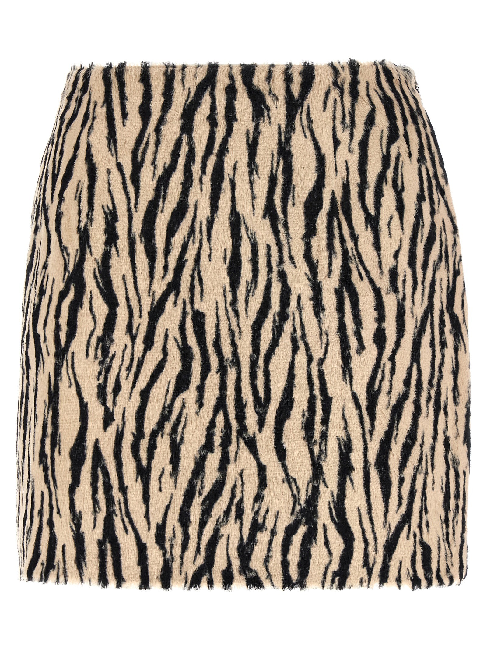 ROTATE BIRGER CHRISTENSEN 'Printed Faux Fur' Skirt
