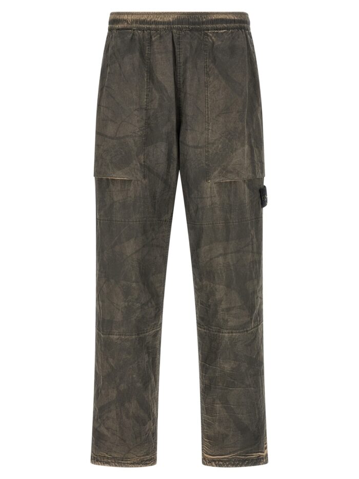 Stone Island Printed Pants With Logo Badge