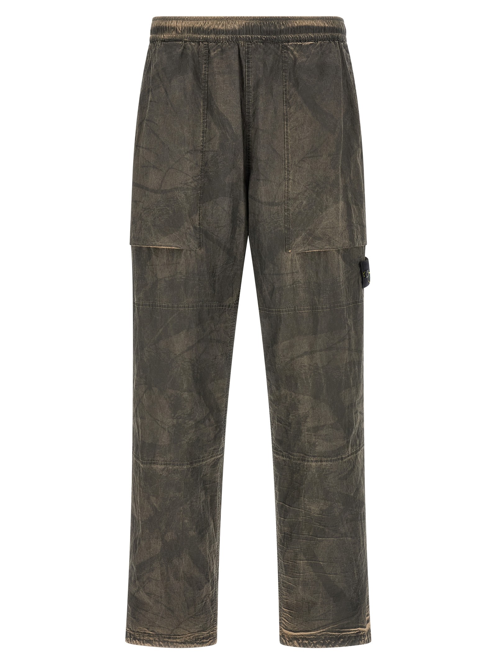 Stone Island Printed Pants With Logo Badge