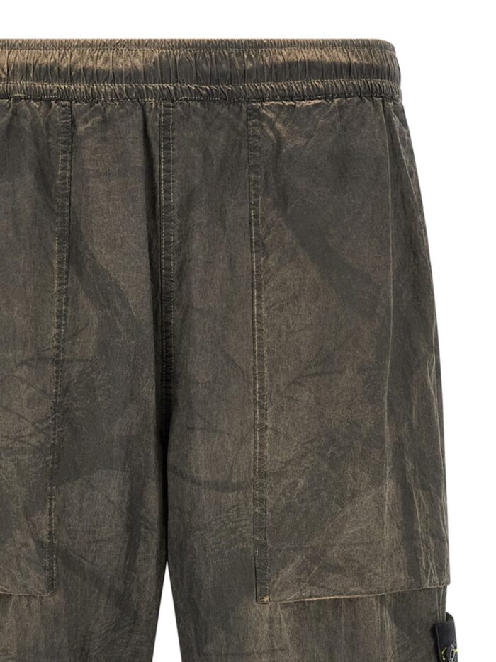 Stone Island Printed Pants With Logo Badge