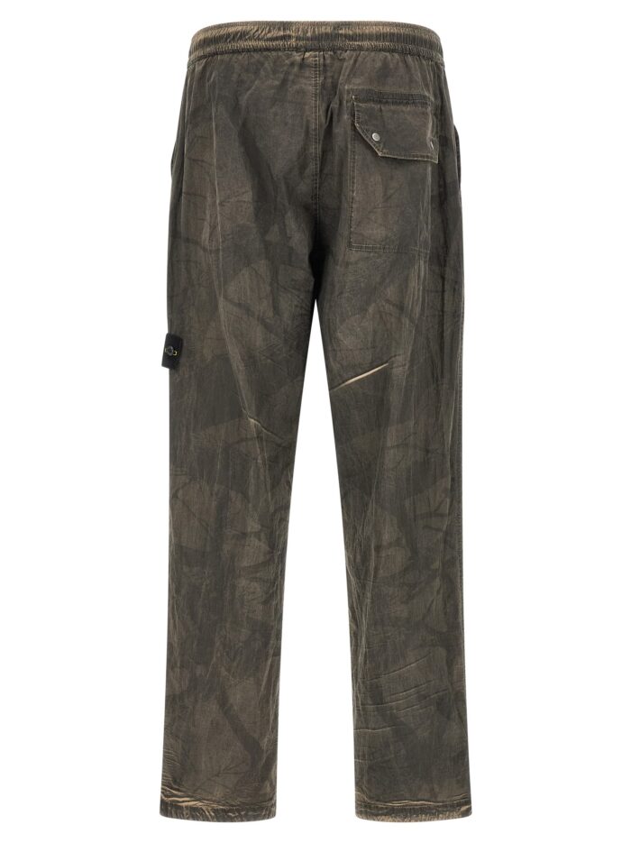 Stone Island Printed Pants With Logo Badge