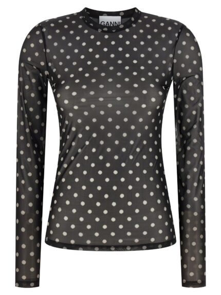 GANNI 'Printed Sheer' Sweater