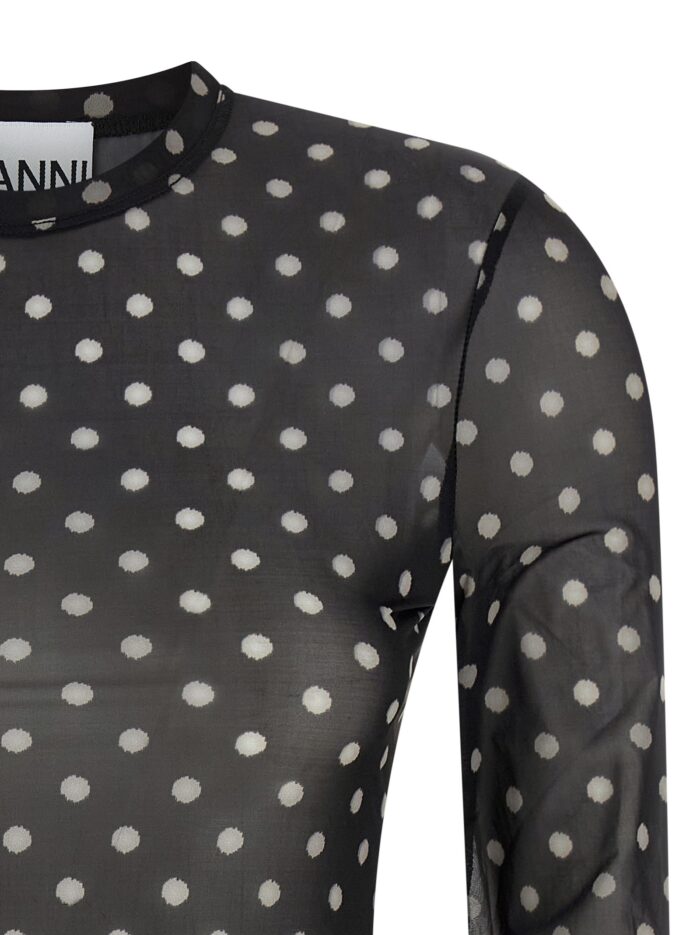 GANNI 'Printed Sheer' Sweater