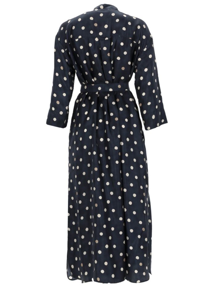 S MAX MARA PRINTED SILK "LEVER" DRESS