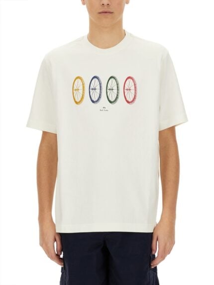 PS BY PAUL SMITH "BIKE TYRES" T-SHIRT