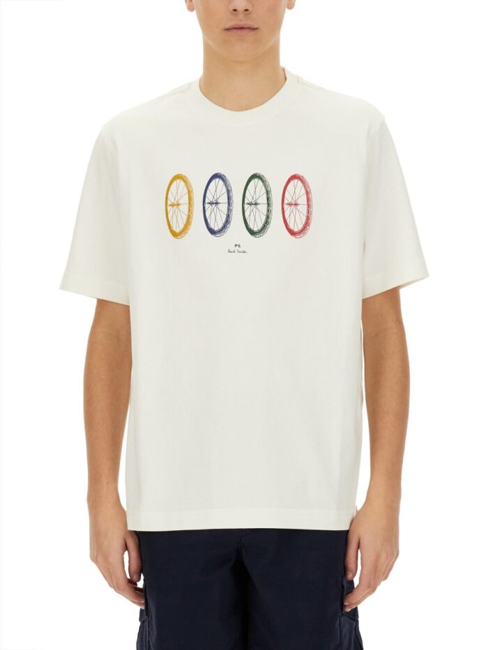 PS BY PAUL SMITH "BIKE TYRES" T-SHIRT