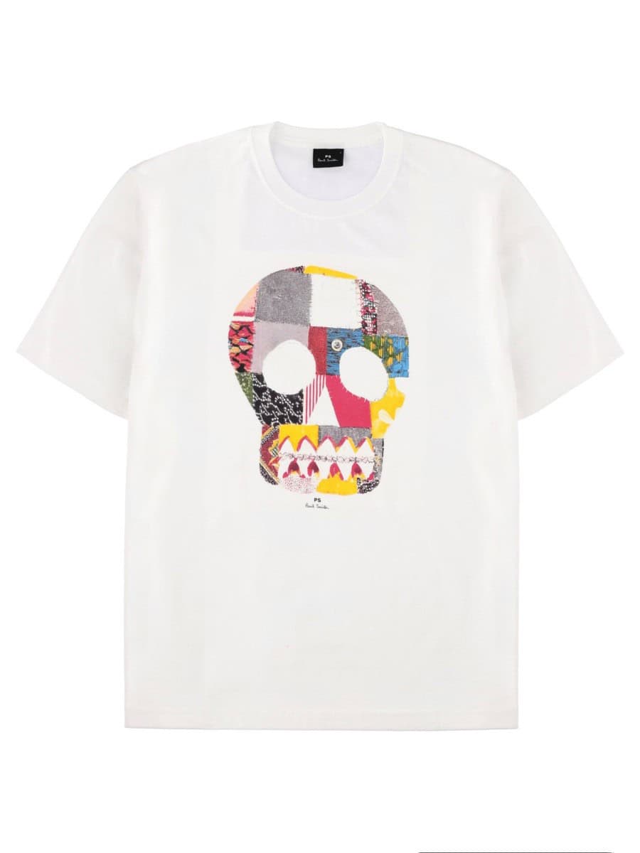 PS BY PAUL SMITH "FABRIC SKULL" T-SHIRT