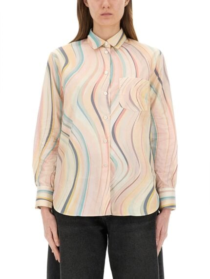 PS BY PAUL SMITH "FADED SWIRL" PRINT SHIRT
