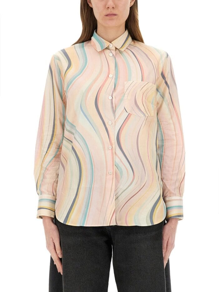 PS BY PAUL SMITH "FADED SWIRL" PRINT SHIRT
