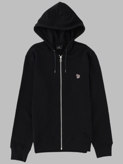 PS BY PAUL SMITH FELPA "ZEBRA" CON ZIP E CAPPUCCIO
