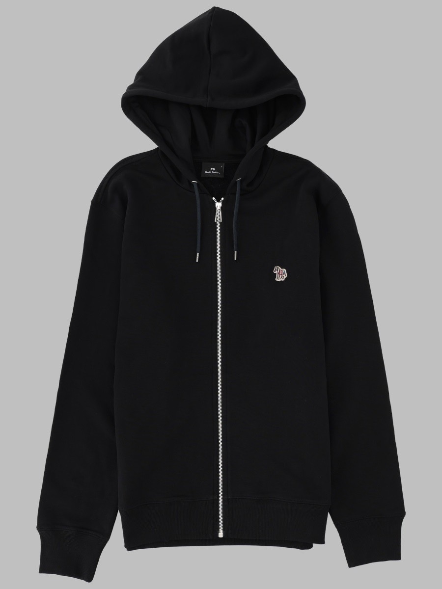PS BY PAUL SMITH FELPA "ZEBRA" CON ZIP E CAPPUCCIO