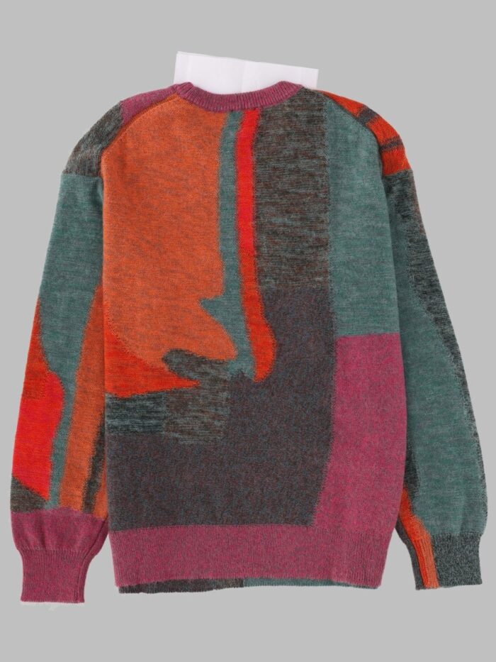 PS BY PAUL SMITH MAGLIA CON MOTIVO FLOREALE GLITCH
