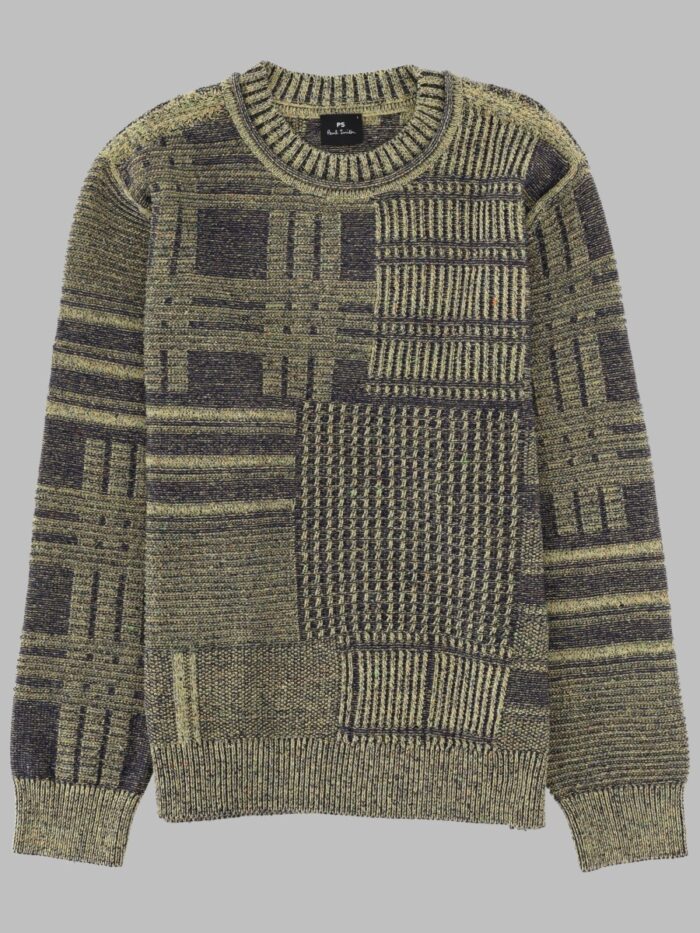 ps by paul smith maglia "patchwork" in cotone PS BY PAUL SMITH MAGLIA "PATCHWORK" IN COTONE