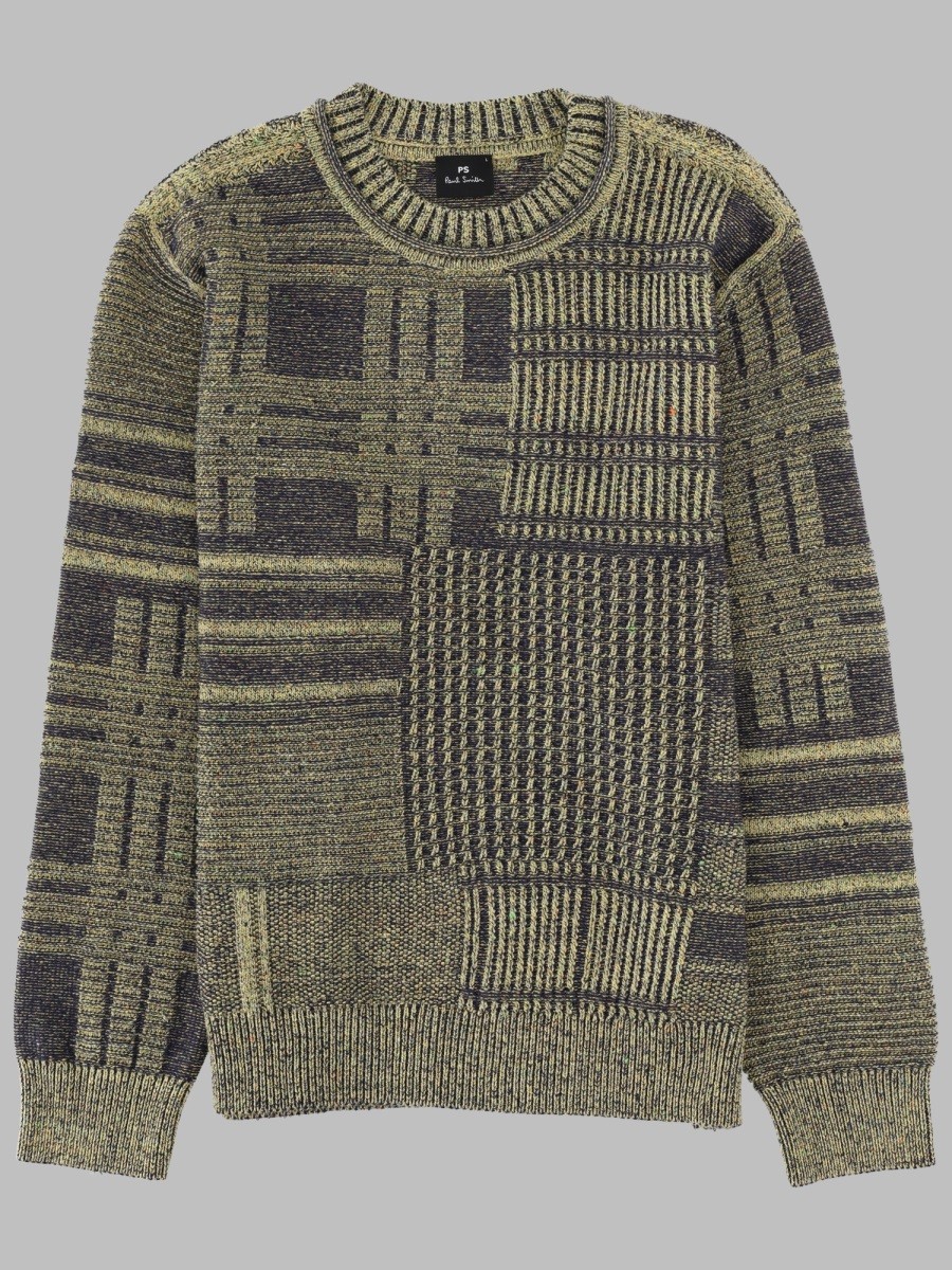 PS BY PAUL SMITH MAGLIA "PATCHWORK" IN COTONE