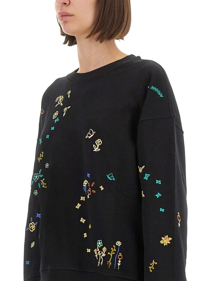 PS BY PAUL SMITH SWEATSHIRT WITH "FLORAL" EMBROIDERY
