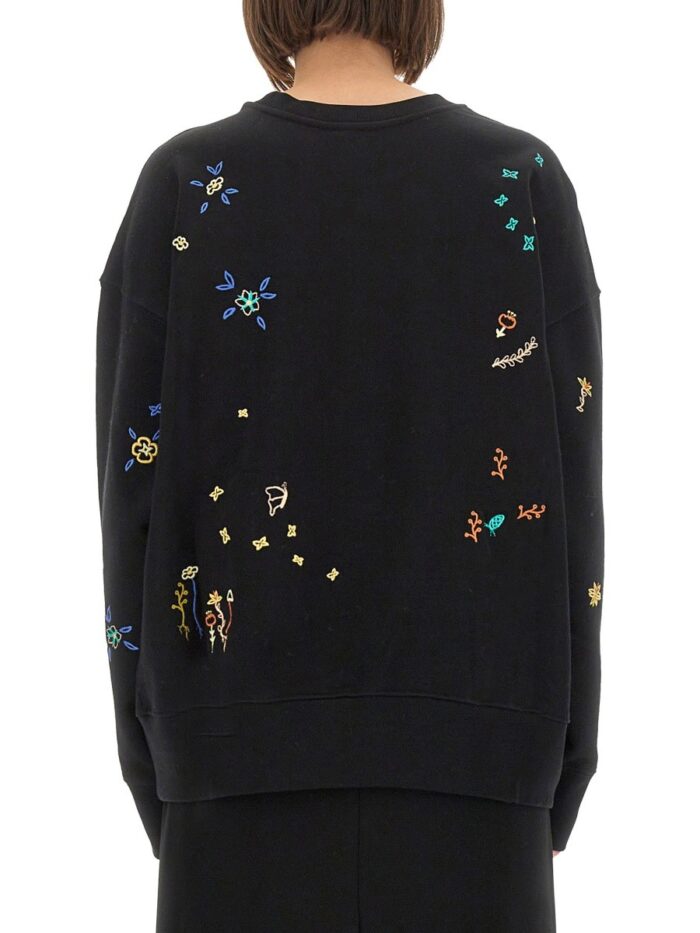PS BY PAUL SMITH SWEATSHIRT WITH "FLORAL" EMBROIDERY