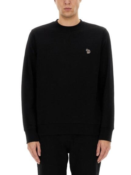 PS BY PAUL SMITH SWEATSHIRT WITH ZEBRA EMBROIDERY