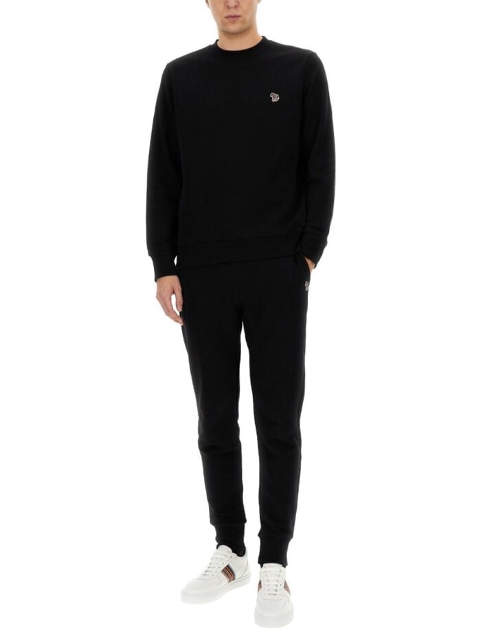 PS BY PAUL SMITH SWEATSHIRT WITH ZEBRA EMBROIDERY