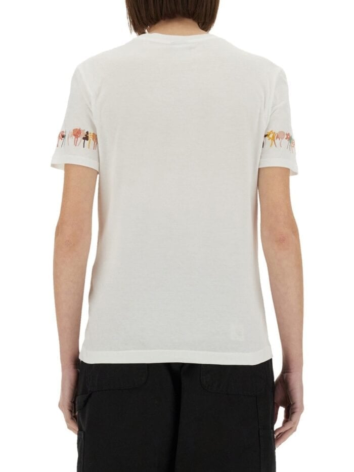 PS BY PAUL SMITH T-SHIRT WITH EMBROIDERY