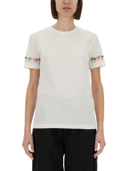 PS BY PAUL SMITH T-SHIRT WITH EMBROIDERY