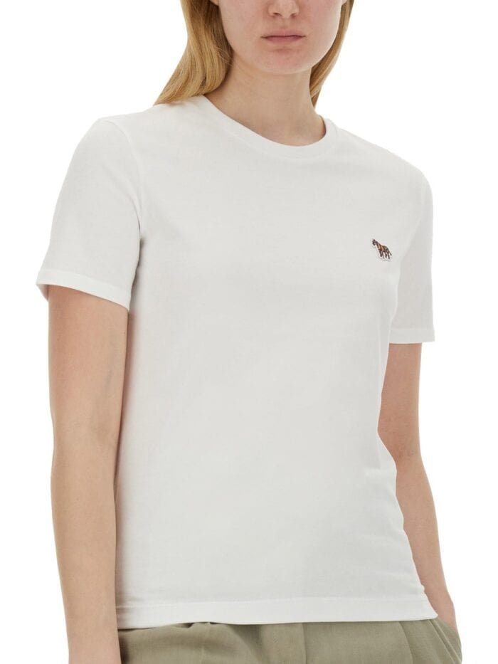 PS BY PAUL SMITH T-SHIRT WITH LOGO PATCH