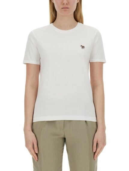 PS BY PAUL SMITH T-SHIRT WITH LOGO PATCH