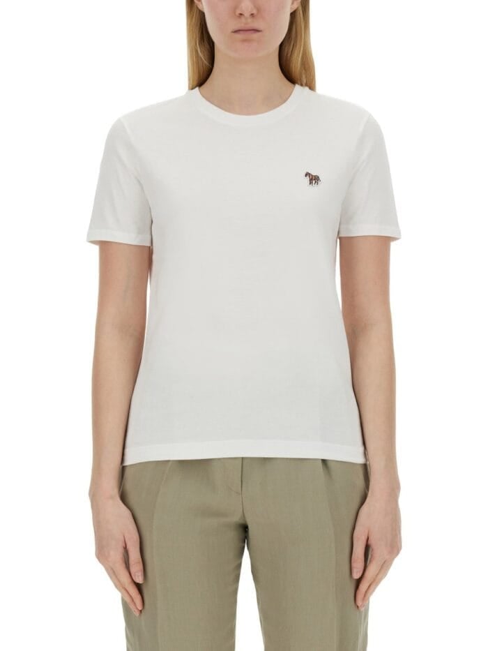 PS BY PAUL SMITH T-SHIRT WITH LOGO PATCH